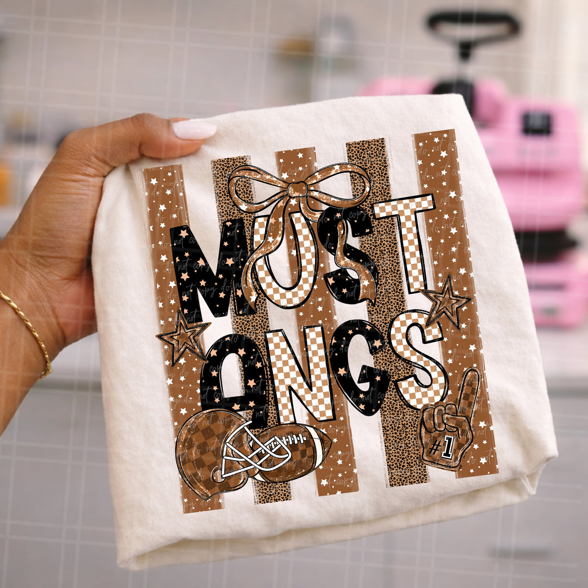Mustangs brown stripes (Virgo) DTF Transfer