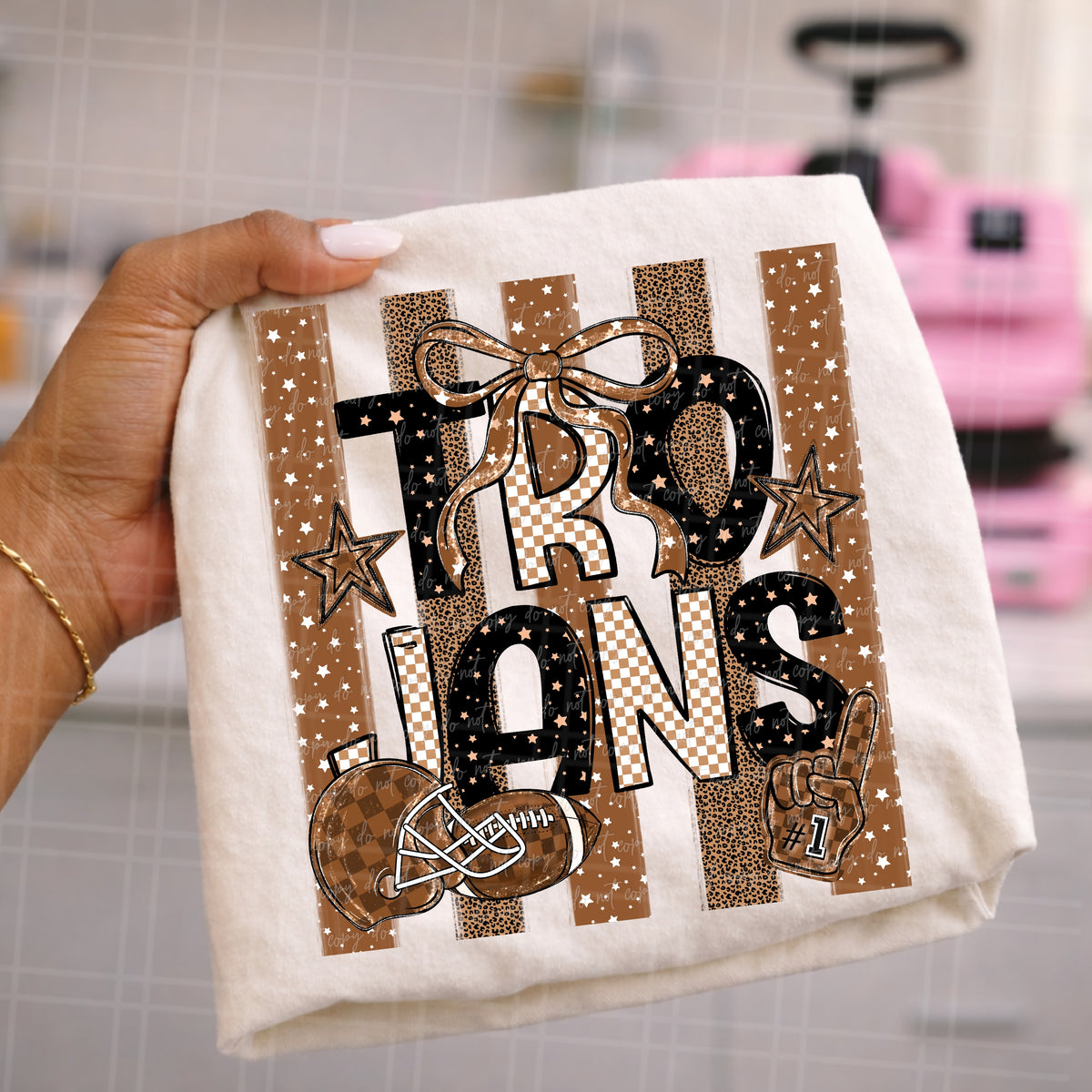 Trojans brown stripes (Virgo) DTF Transfer