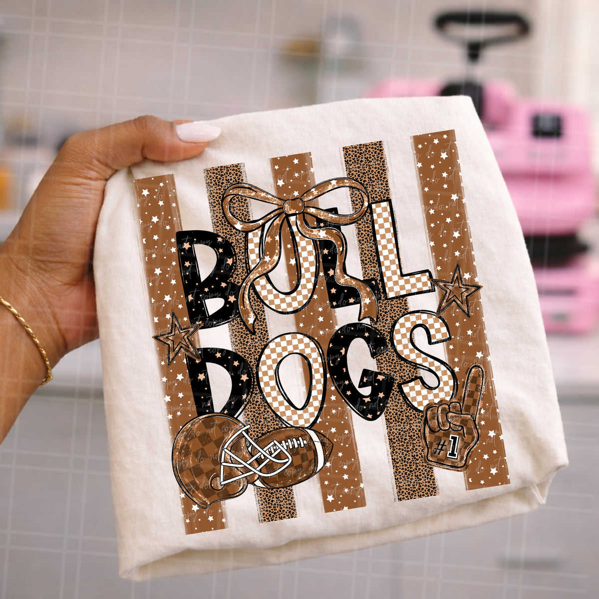 Bulldogs brown stripes (Virgo) DTF Transfer