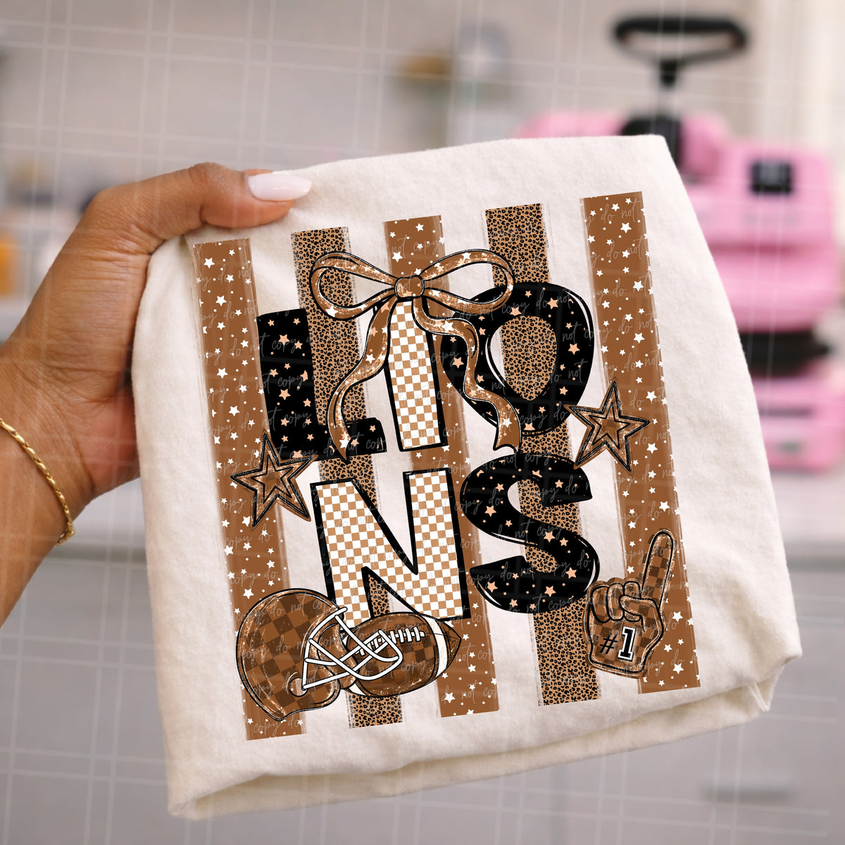 Lions brown stripes (Virgo) DTF Transfer