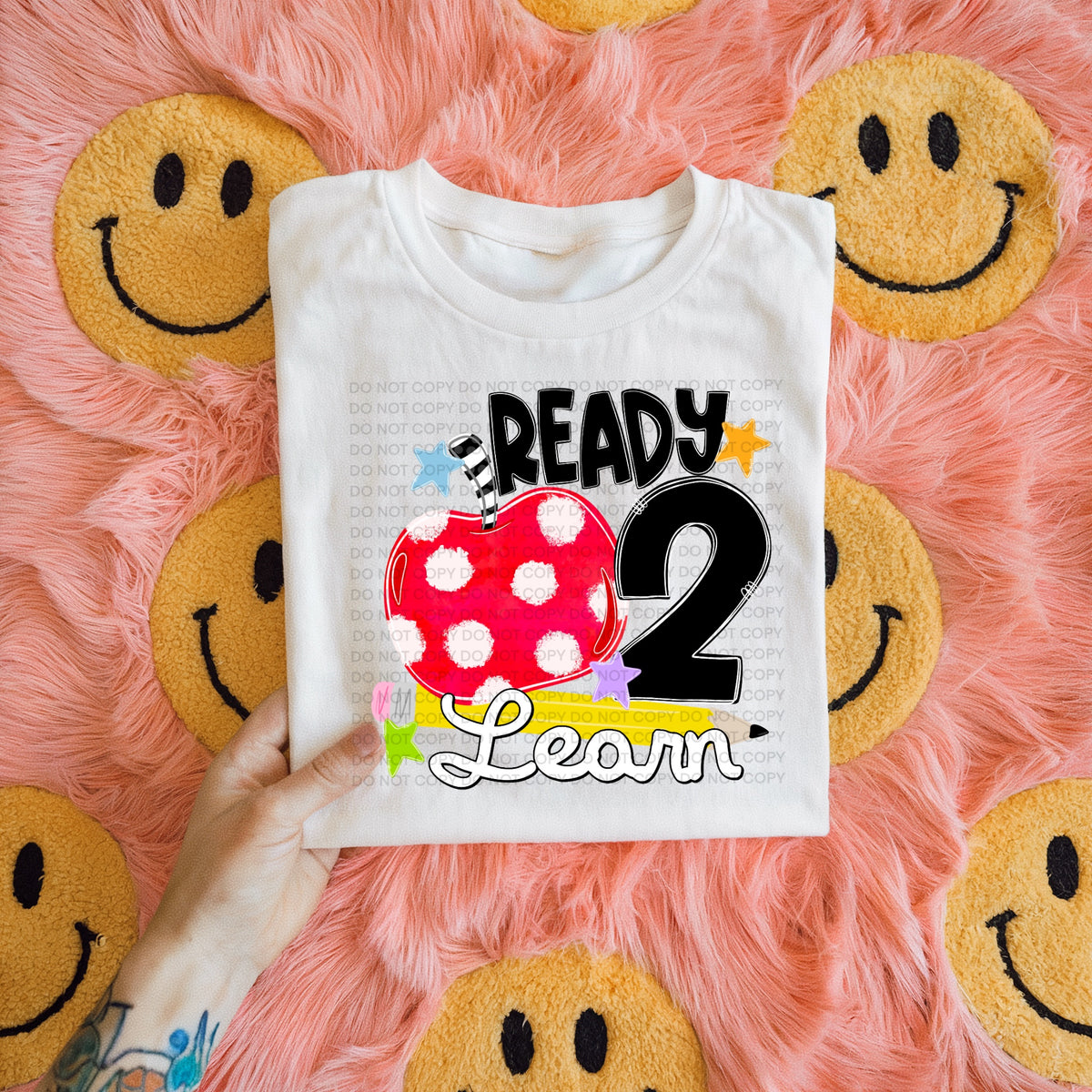 Ready 2 learn polka dot apple (SCG) DTF transfer