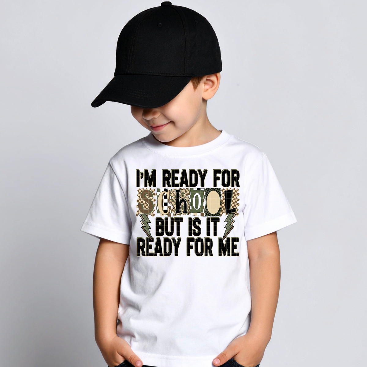 I'm ready for school but is it ready for me? green/brown (DD) DTF Transfer