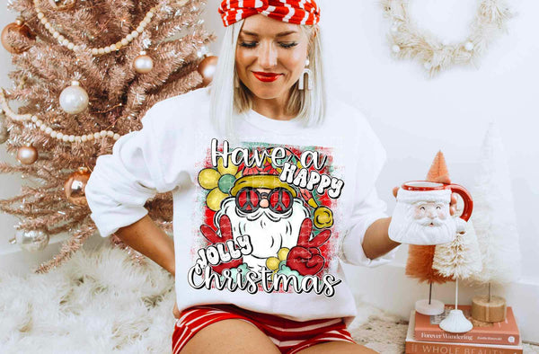 Have a happy jolly christmas SLEEVE NOT INCLUDED 10227 DTF TRANSFER