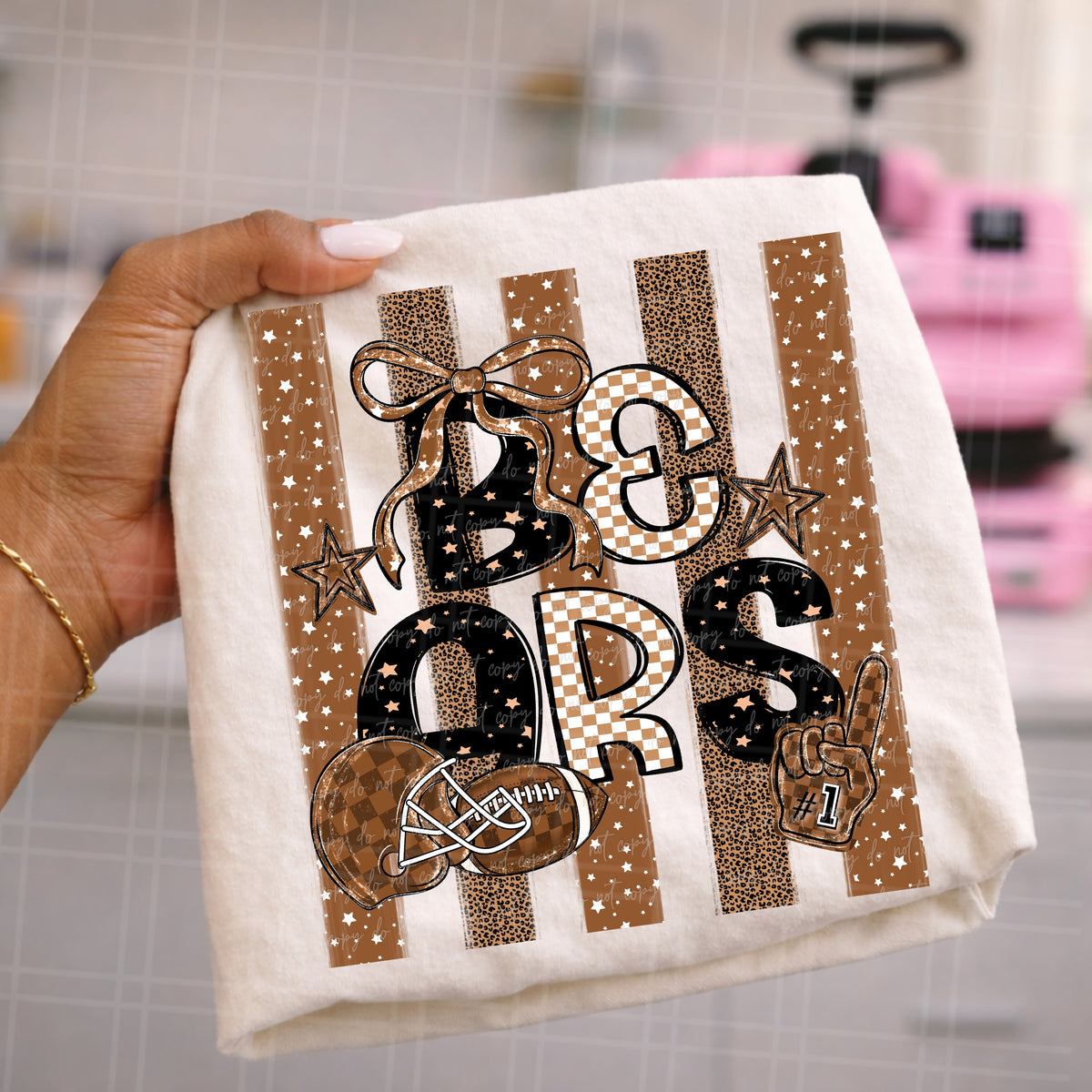 Bears brown stripes (Virgo) DTF Transfer