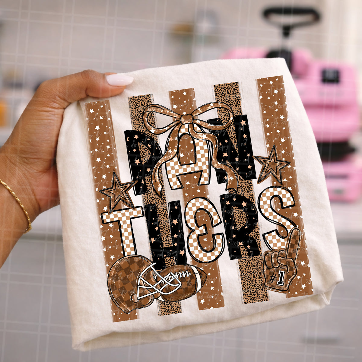 Panthers brown stripes (Virgo) DTF Transfer