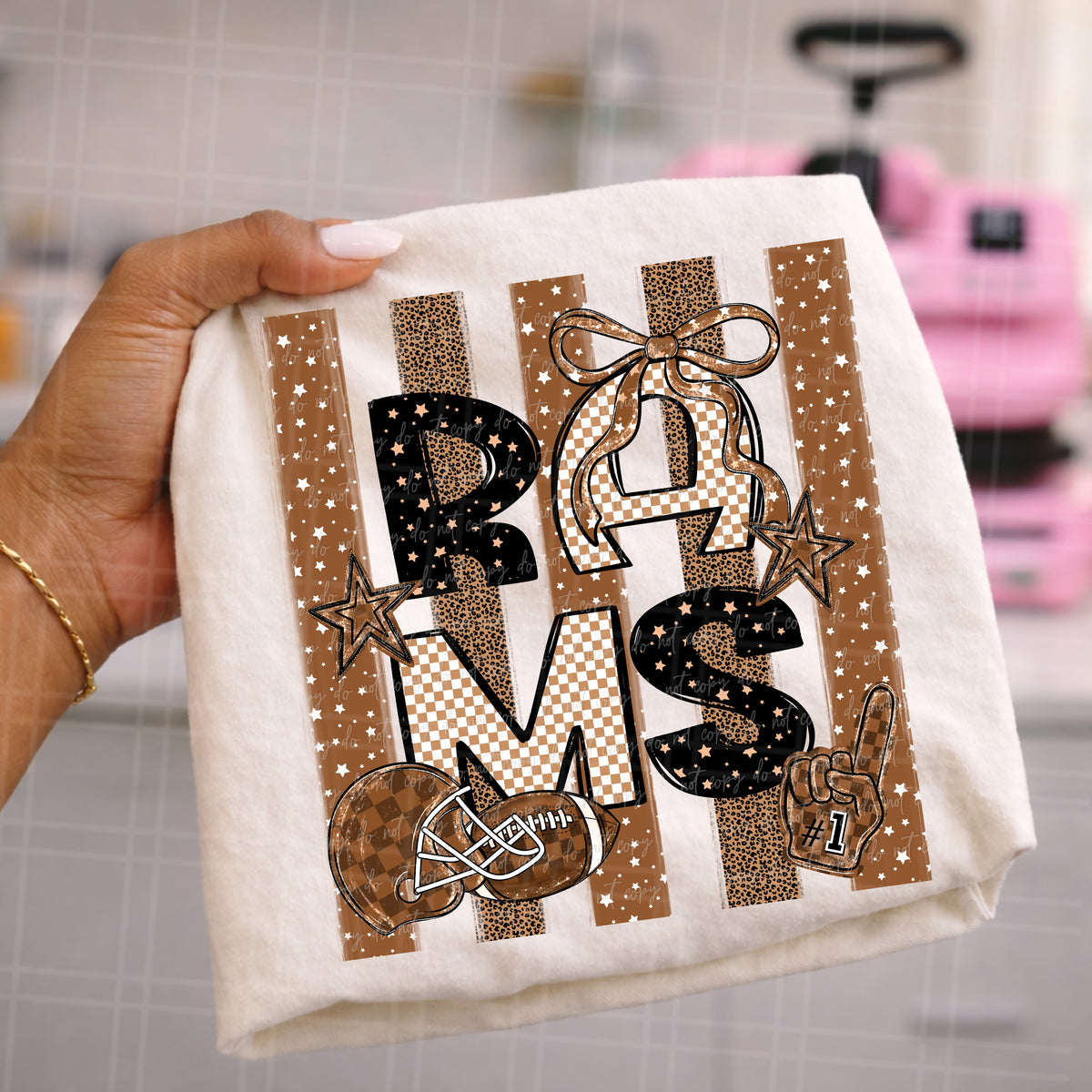 Rams brown stripes (Virgo) DTF Transfer