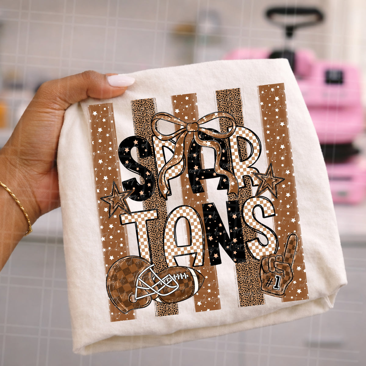 Spartans brown stripes (Virgo) DTF Transfer