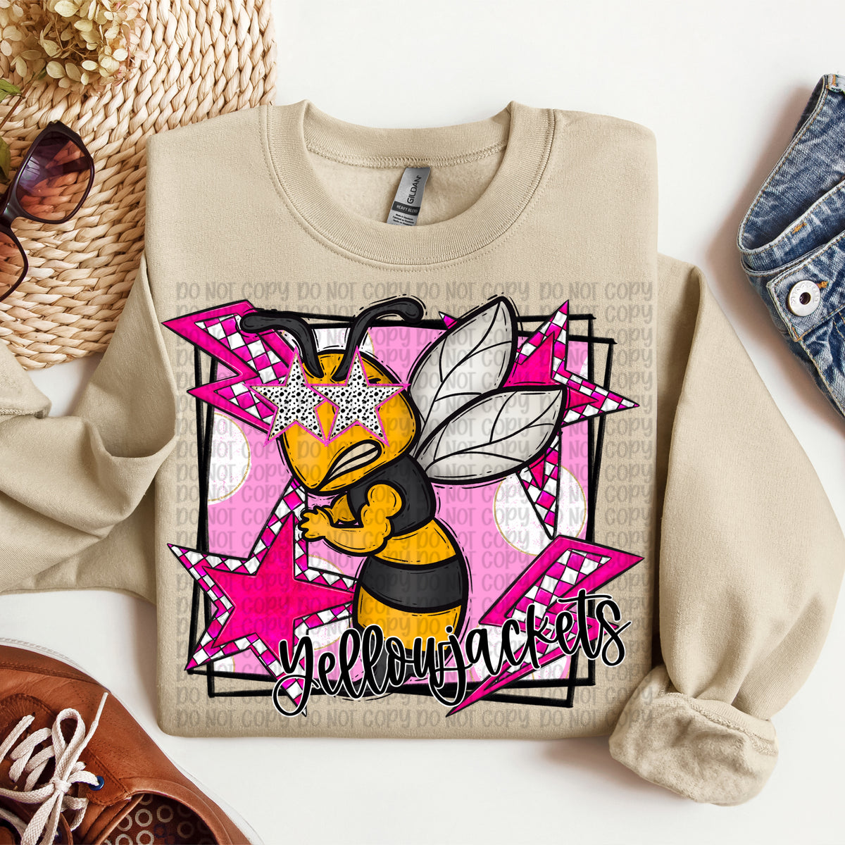 Yellowjackets pink background (VP) 102843 DTF transfer