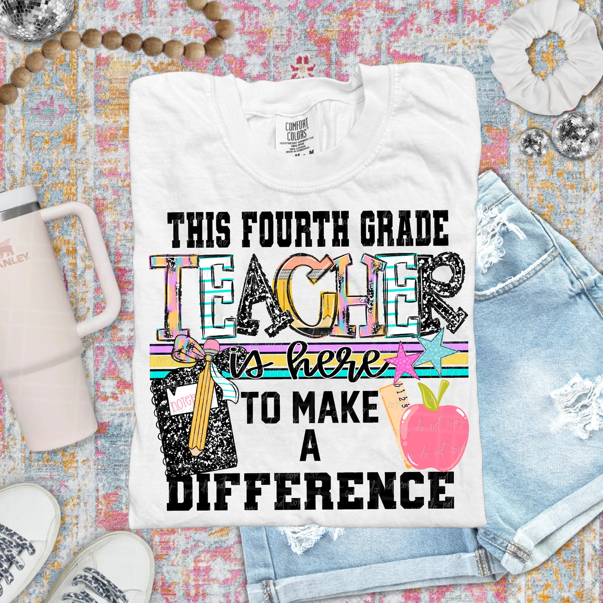 Fourth grade teacher here to make a difference (Virgo) DTF Transfer