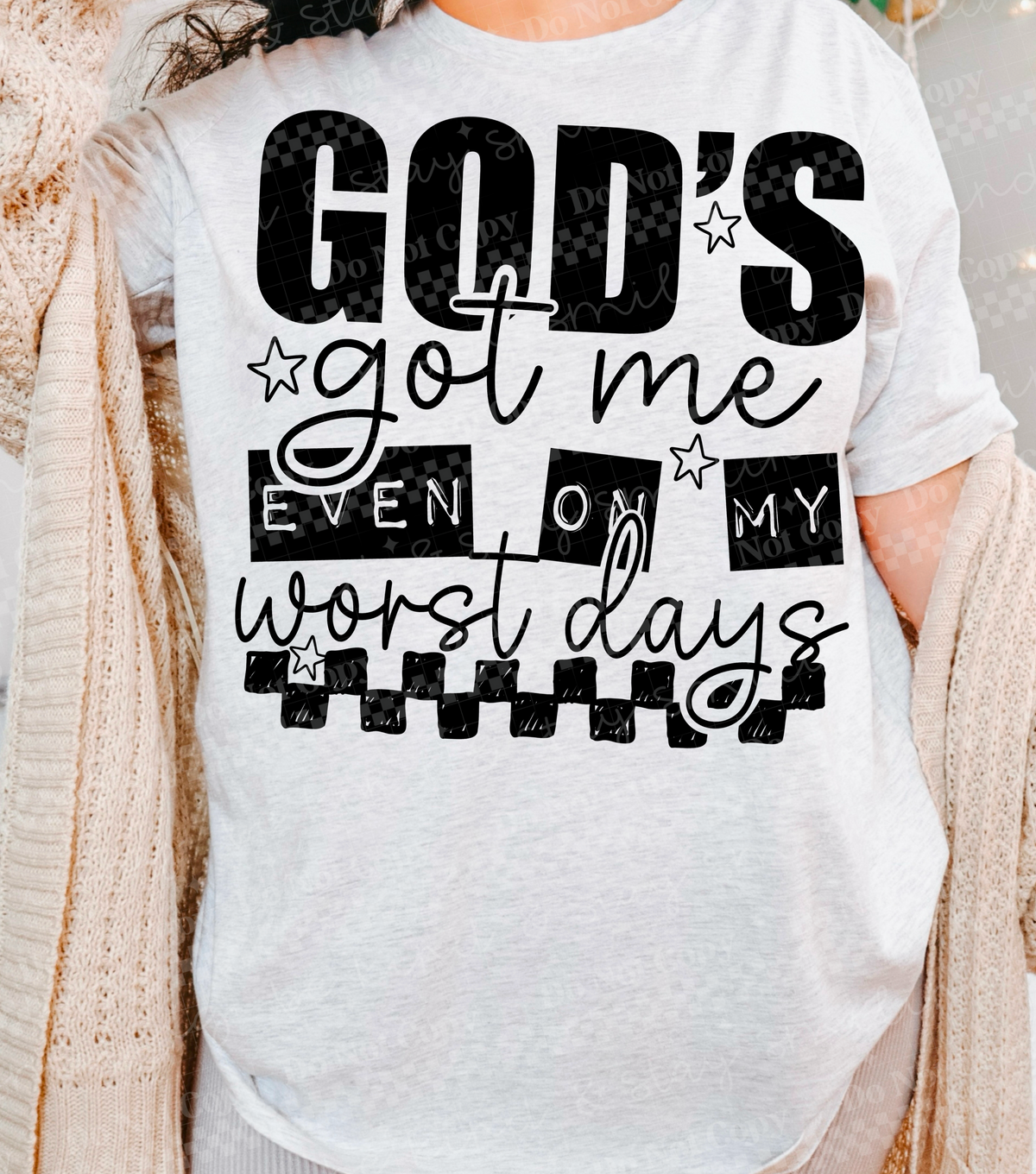 God's got me even on my worst days (Two Peas) DTF Transfer