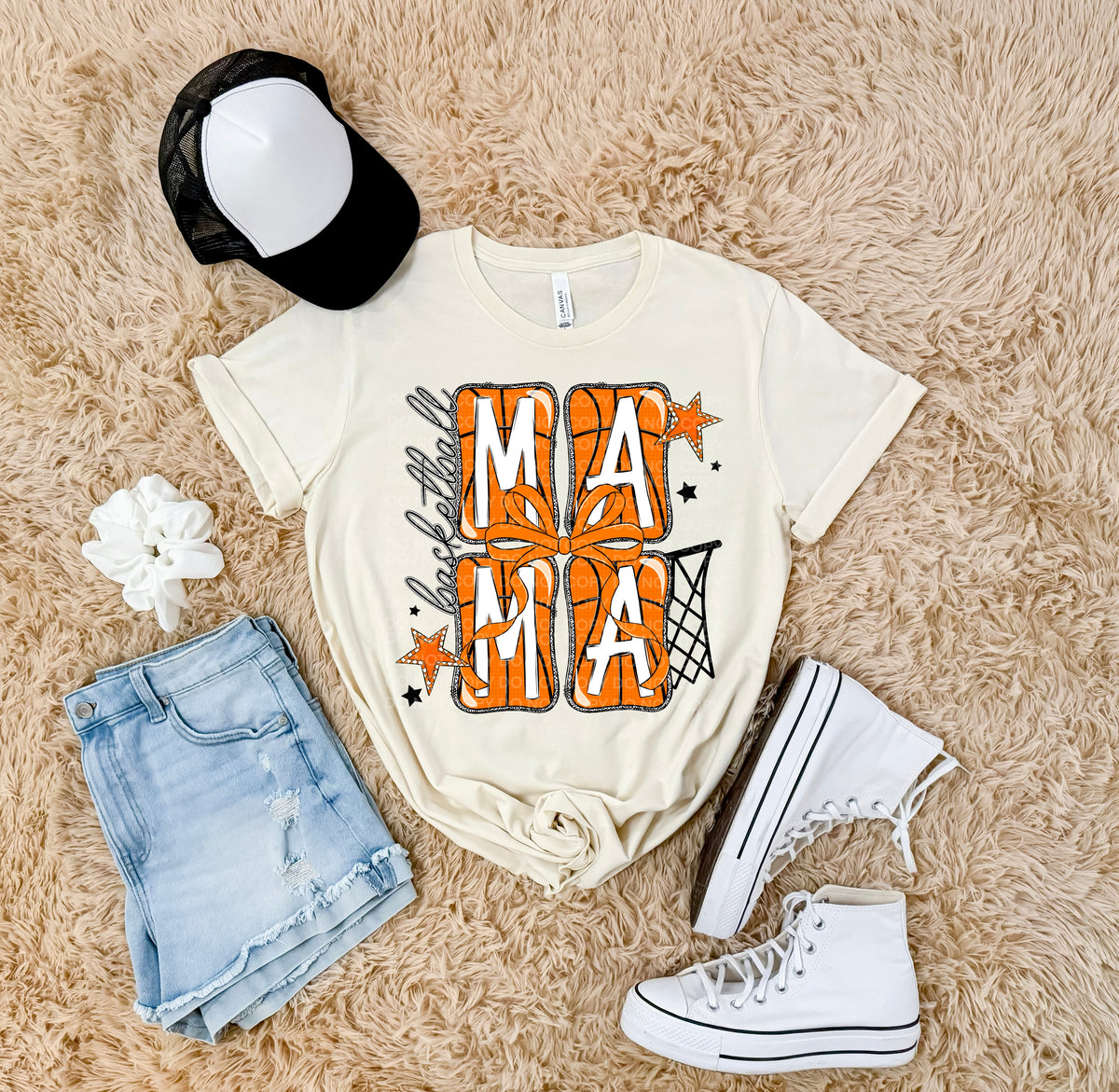 Baketball mama stacked bubble boxes (SCG) DTF transfer