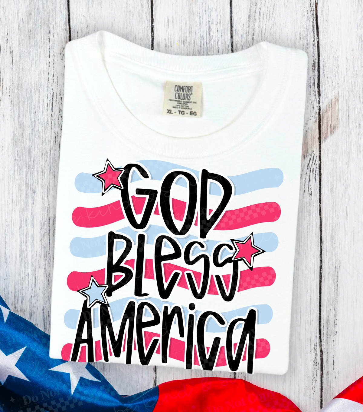 God bless America NO frame (CMLD) DTF Transfer