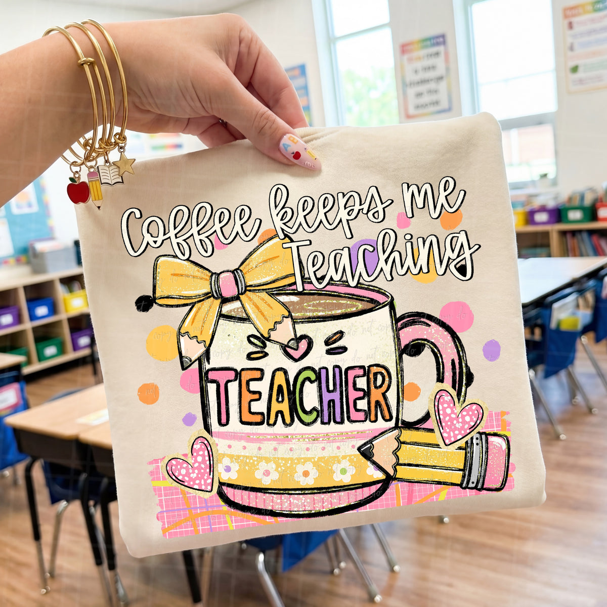 Coffee keeps me teaching (Virgo) DTF Transfer