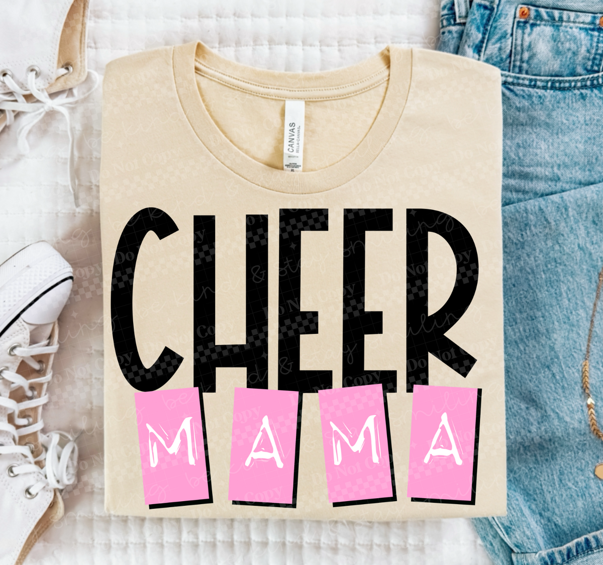 Cheer mama blocks (CMLD) DTF Transfer