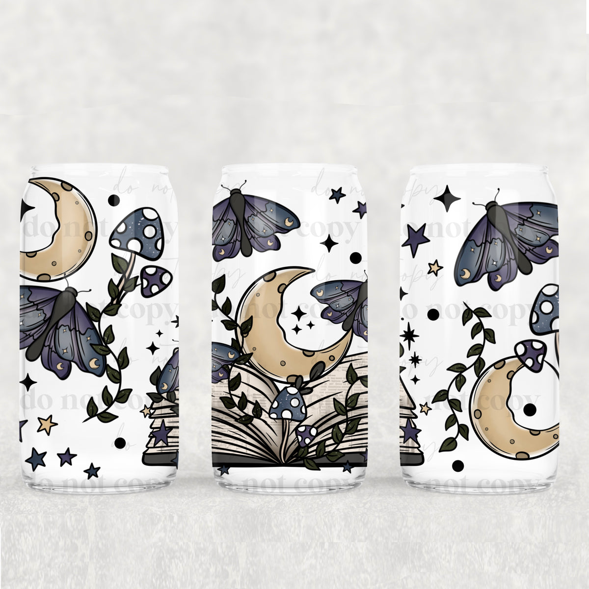 book with purple moths 4416 (CSC) UV DTF WRAP