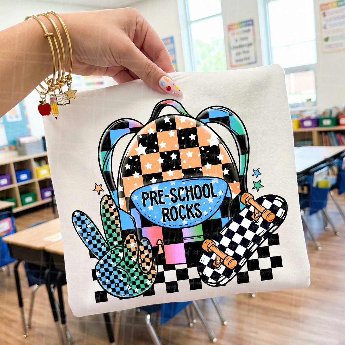 Pre-school rocks backpack (Virgo) DTF Transfer