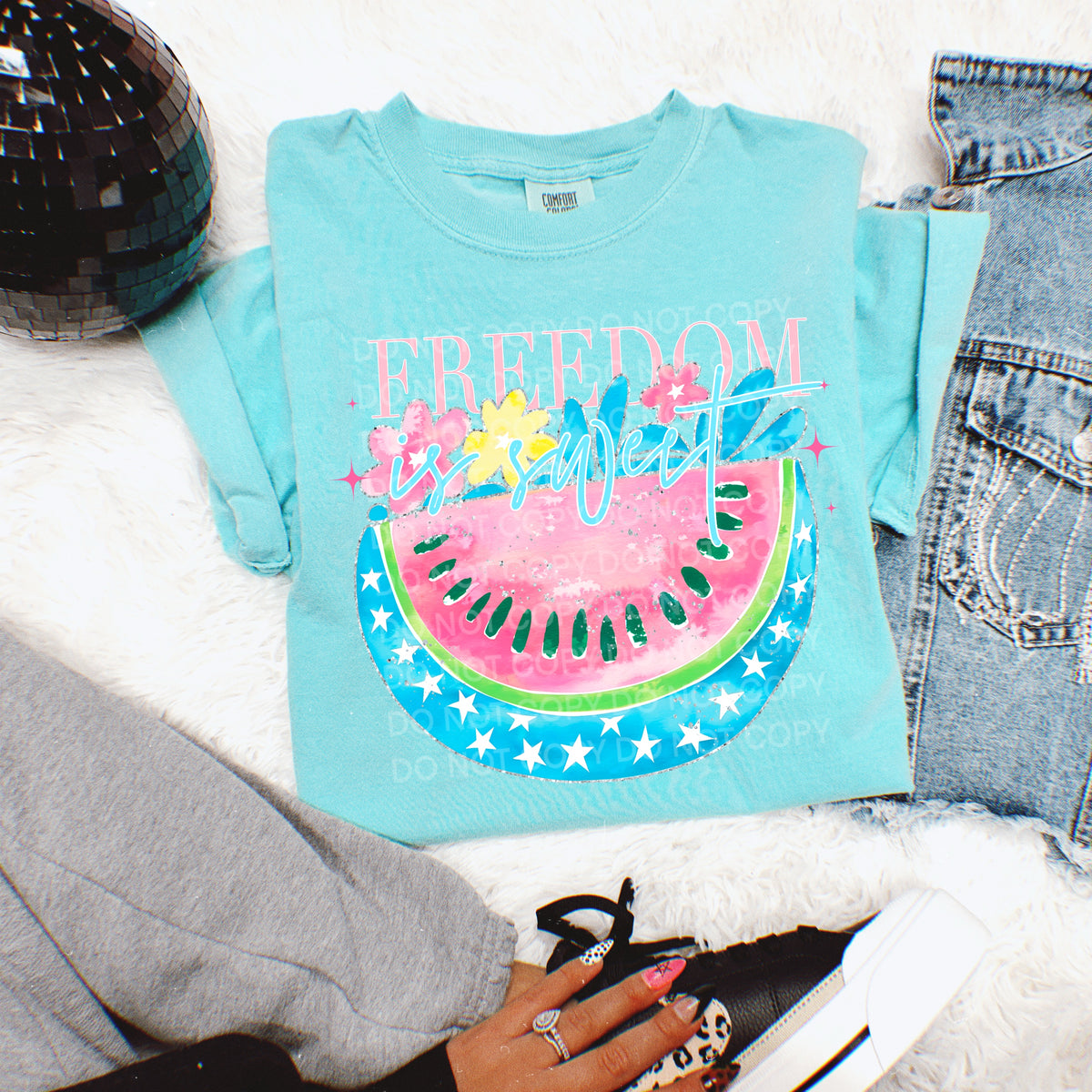 Freedom is sweet watermelon (SCG) DTF transfer