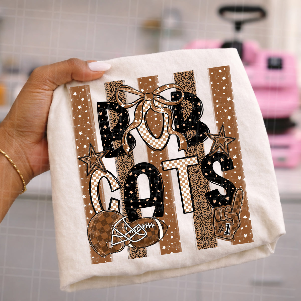 Bobcats football stripes (Virgo) DTF Transfer