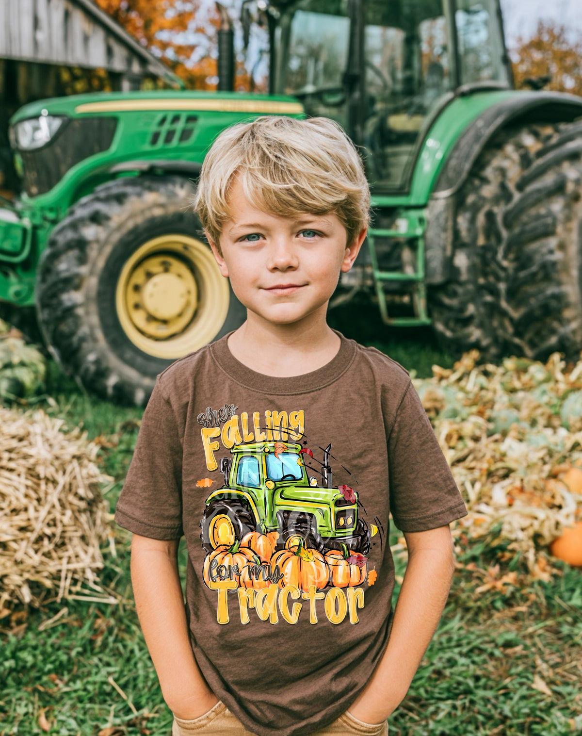 She's falling for my tractor SSD DTF Transfer