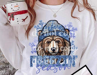 Freezin season bear sequin 10321 DTF TRANSFER