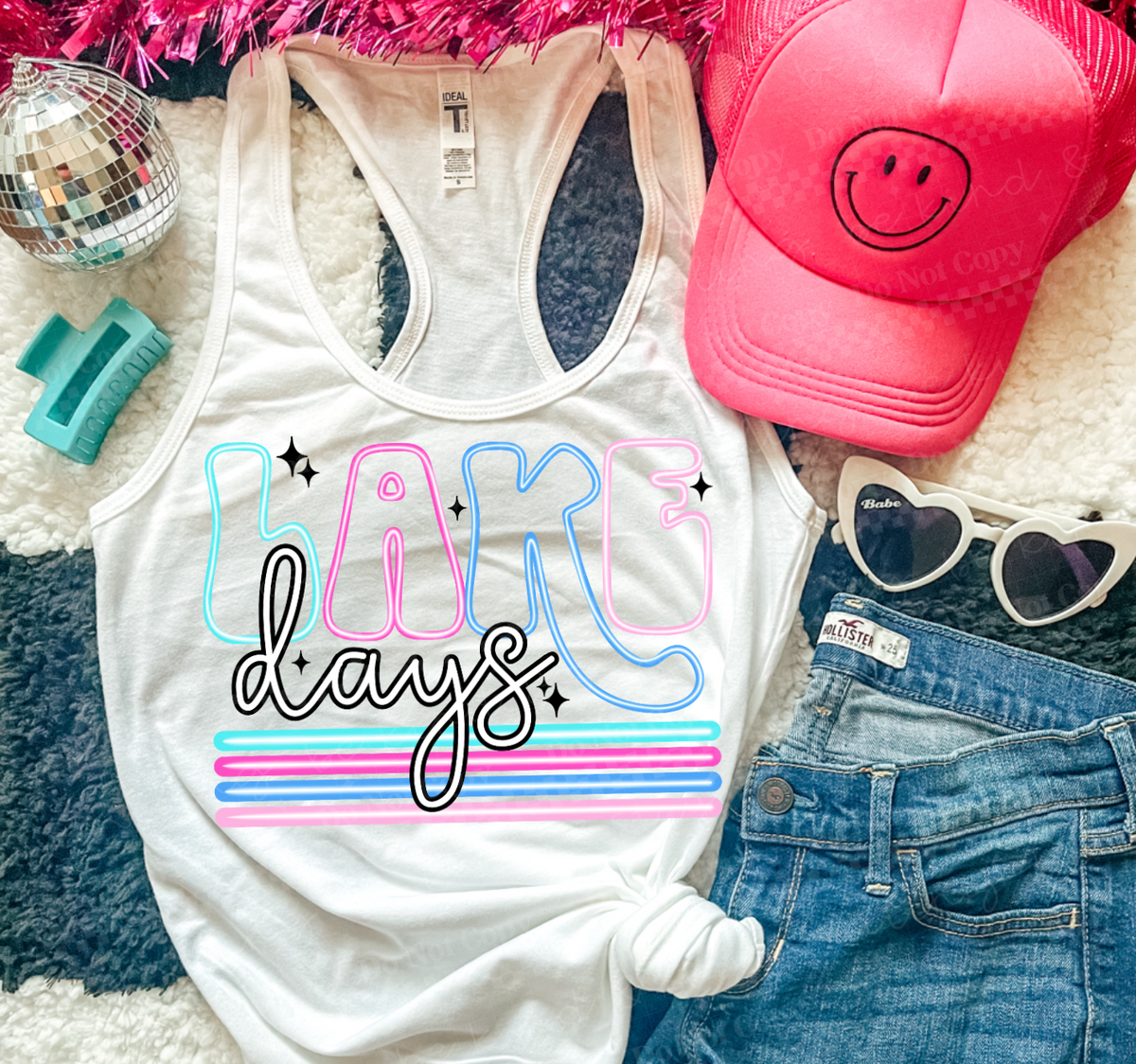 Lake days bubble letters (CMLD) DTF Transfer