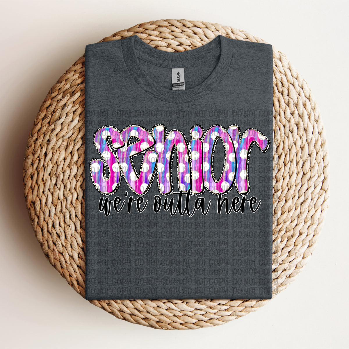 Senior Dots We're outta here (VP) 102872 DTF transfer