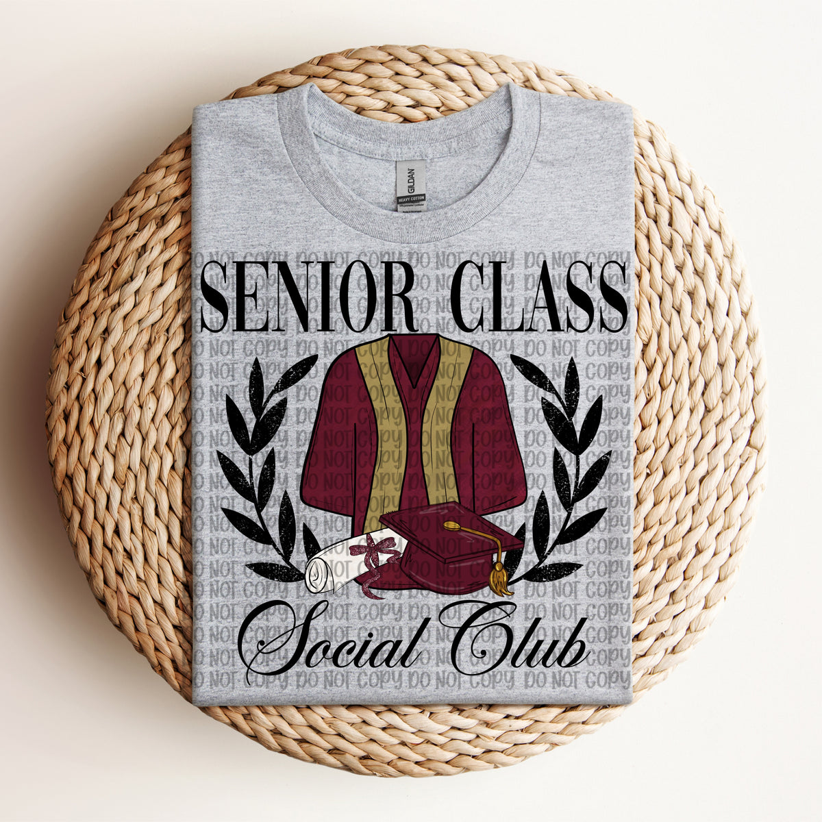 Senior Class Social Club MAROON (VP) 102887 DTF transfer