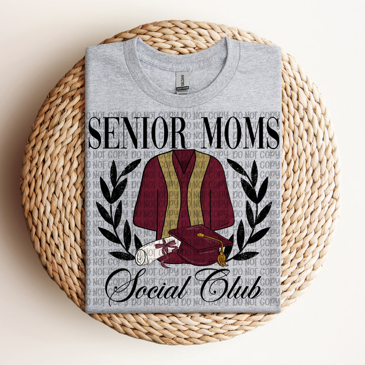 Senior Mom's Social Club MAROON (VP) 102882 DTF transfer