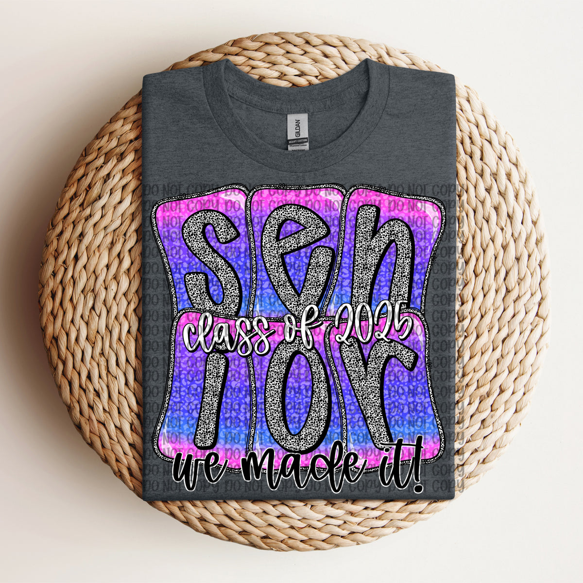 Senior Class of 2025 We made it purple blocks (VP) 102870 DTF transfer