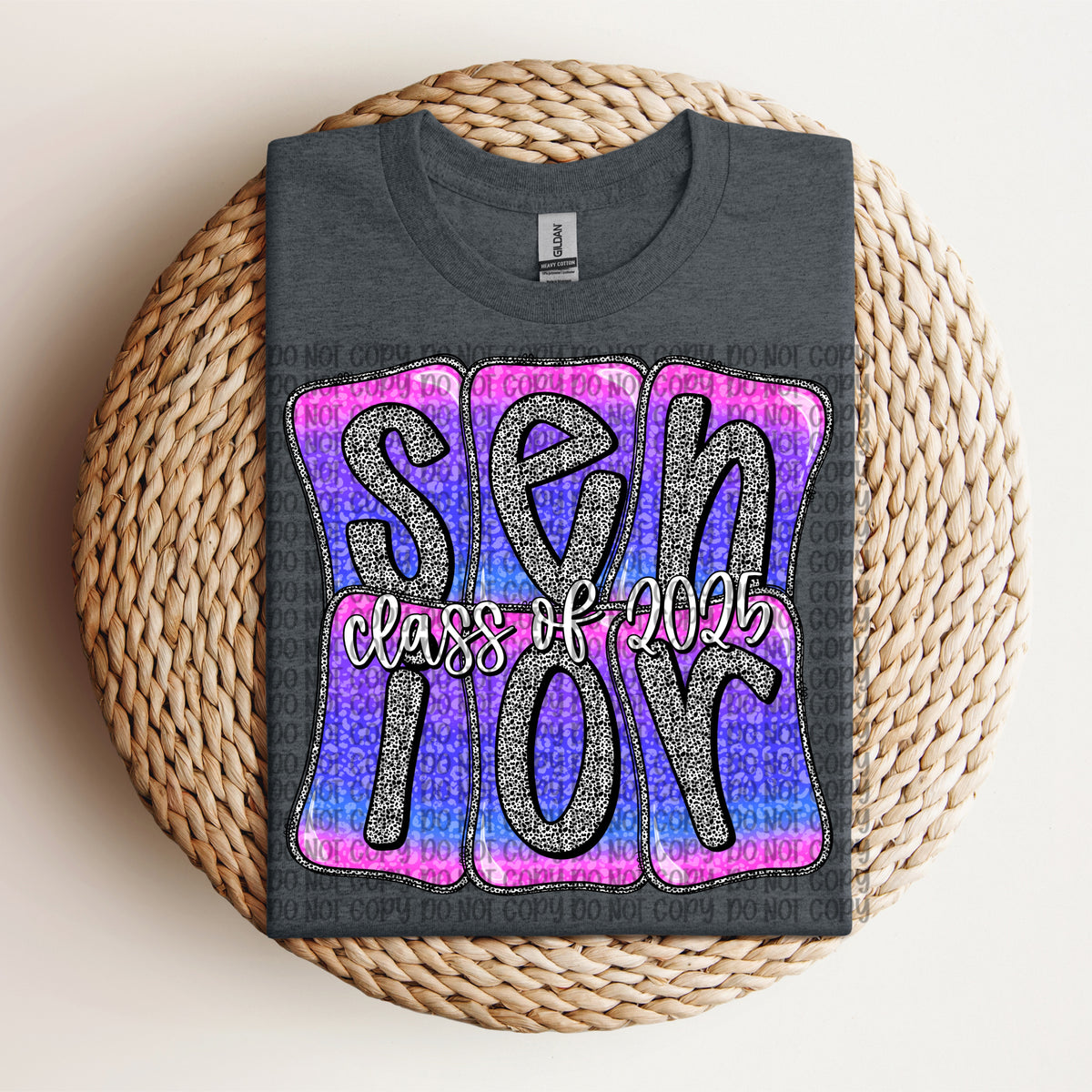 Senior Class of 2025 purple blocks (VP) 102871 DTF transfer