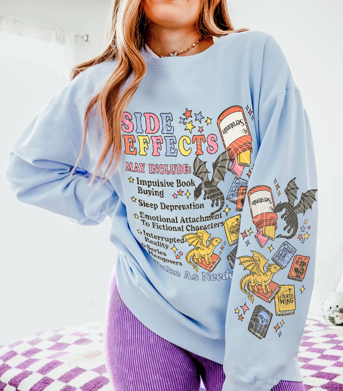Books and dragons (SLEEVE ONLY) (Gravitee) DTF Transfer