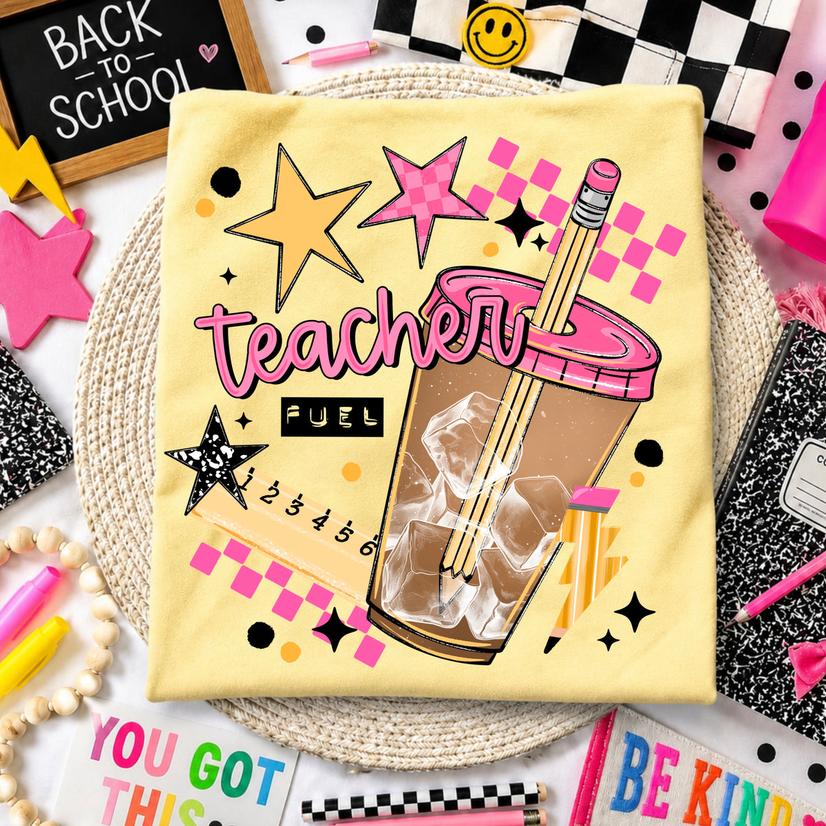 Teacher fuel iced coffee (CSC) DTF Transfer