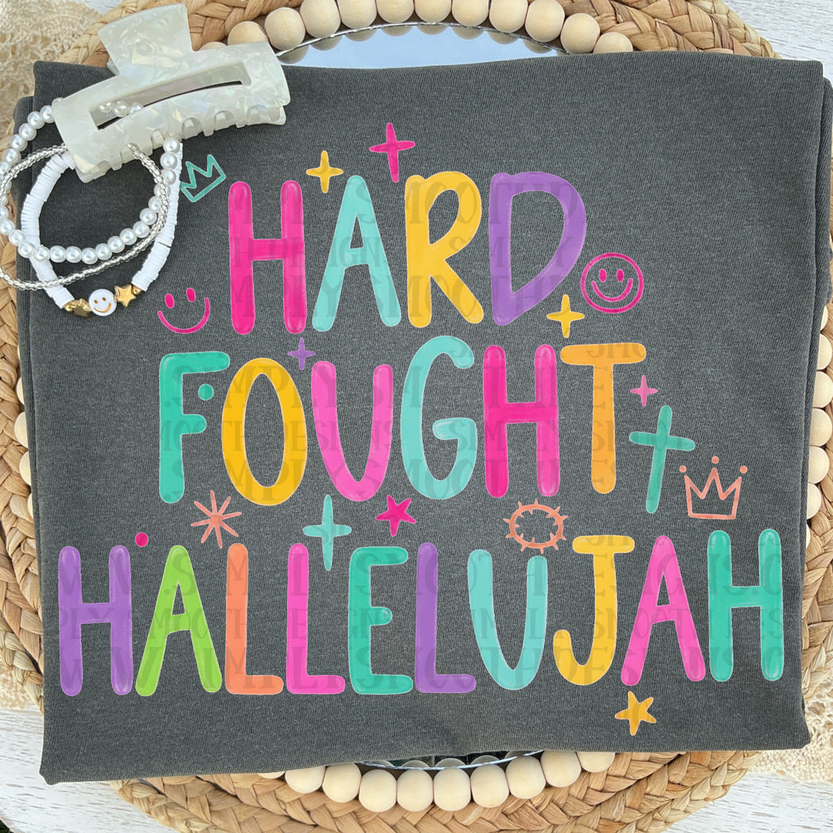 Hard fought hallelujah colorful (SSD) DTF transfer