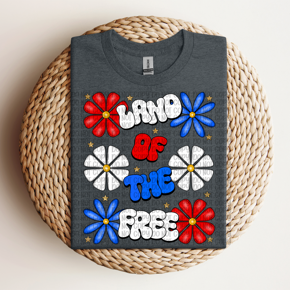 Land of the free Flowers (VP) 102708 DTF transfer