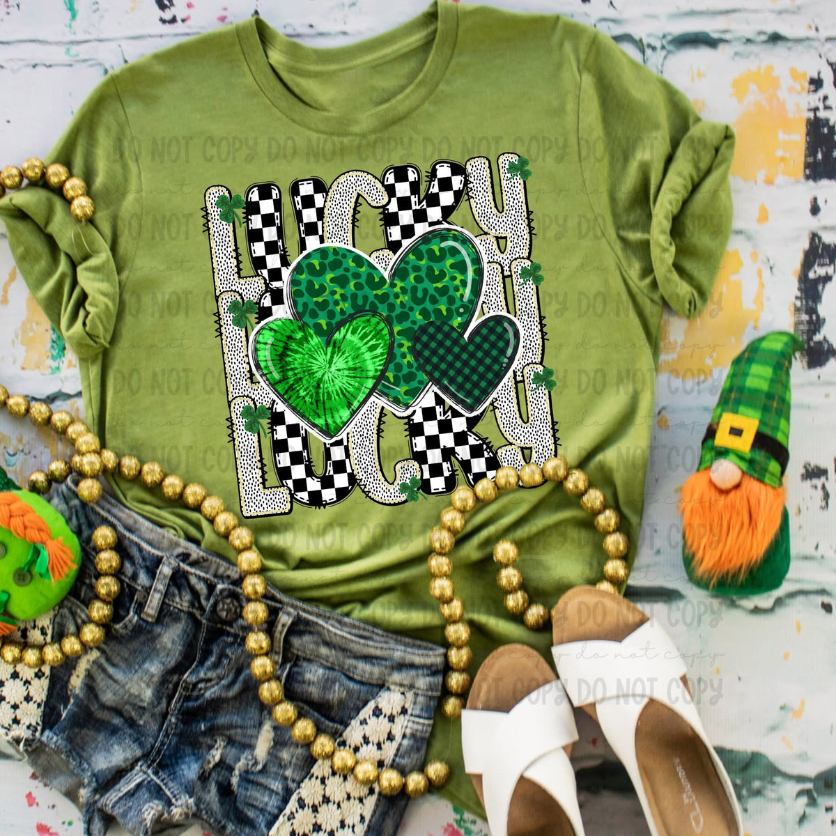 Lucky With Hearts (Revel) 83396 DTF Transfer