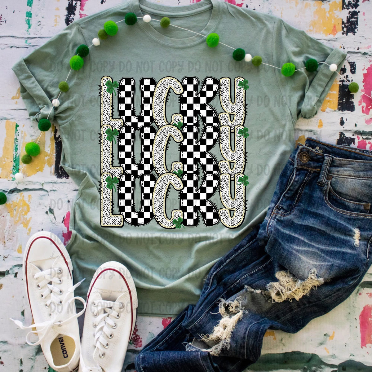 Lucky Stacked (Revel) 83397 DTF Transfer