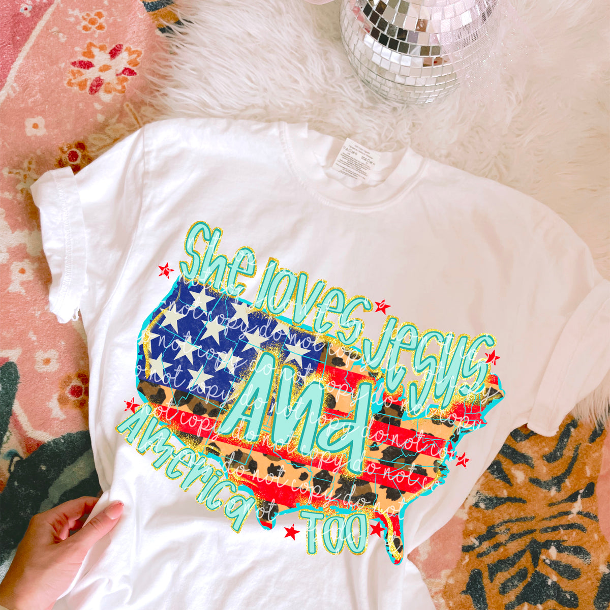 She loves Jesus and America too (MMD) DTF transfer