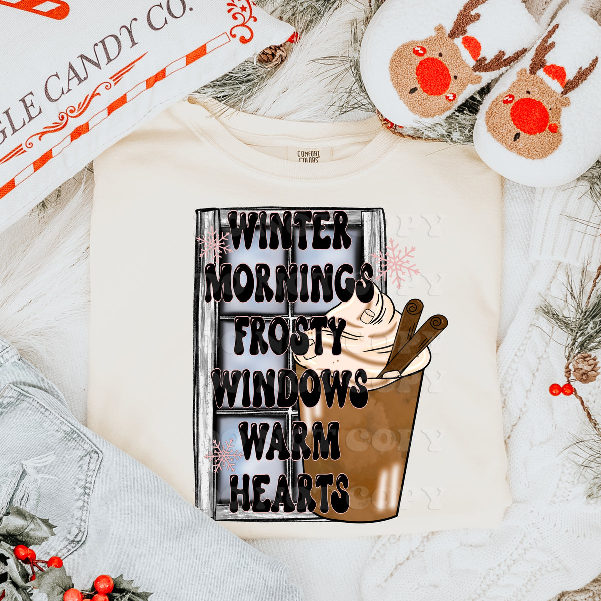 Winter morning frosty windows warm hearts  (VIRGO) 34591 DTF transfer