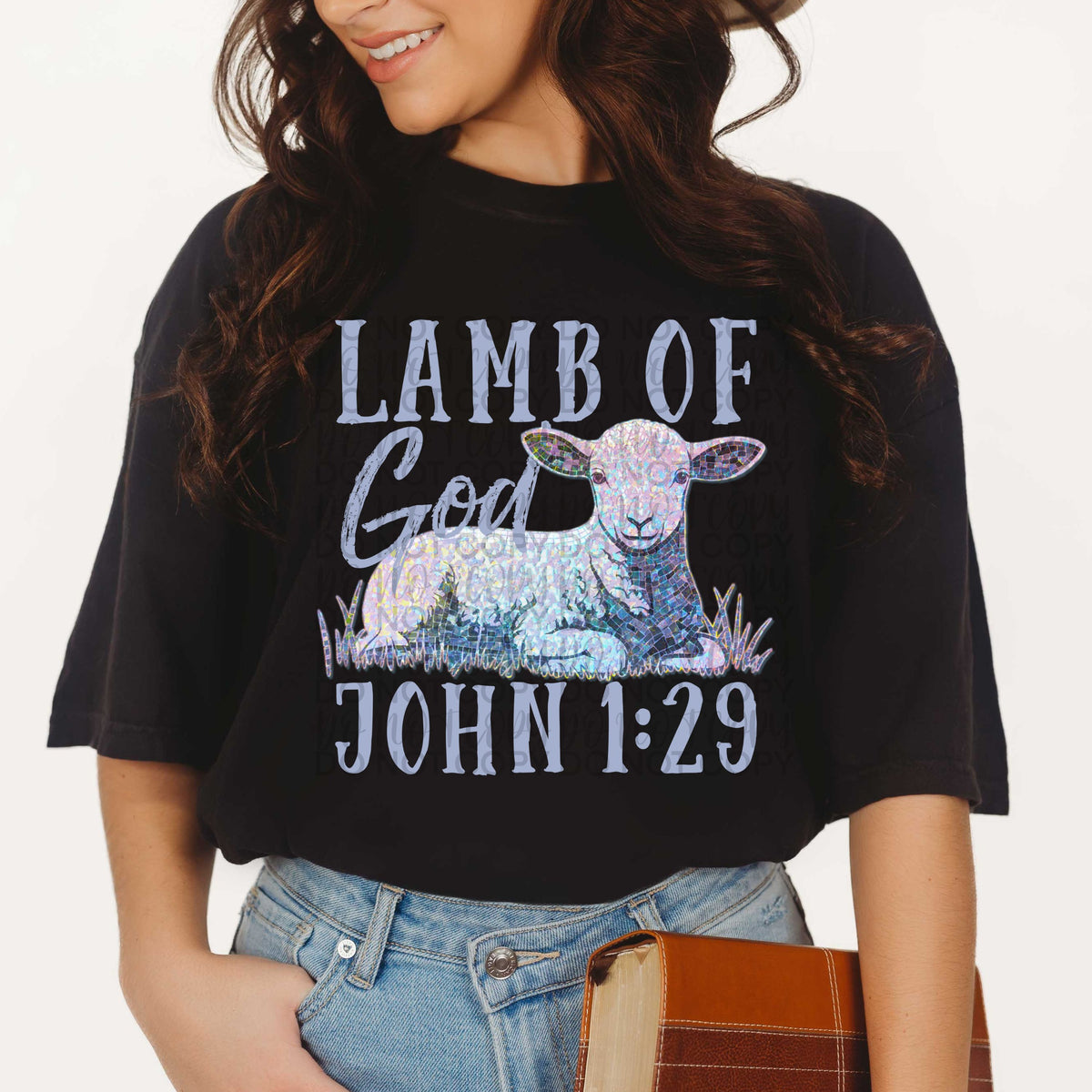 Lamb of God BLUE (Starlight) DTF transfer