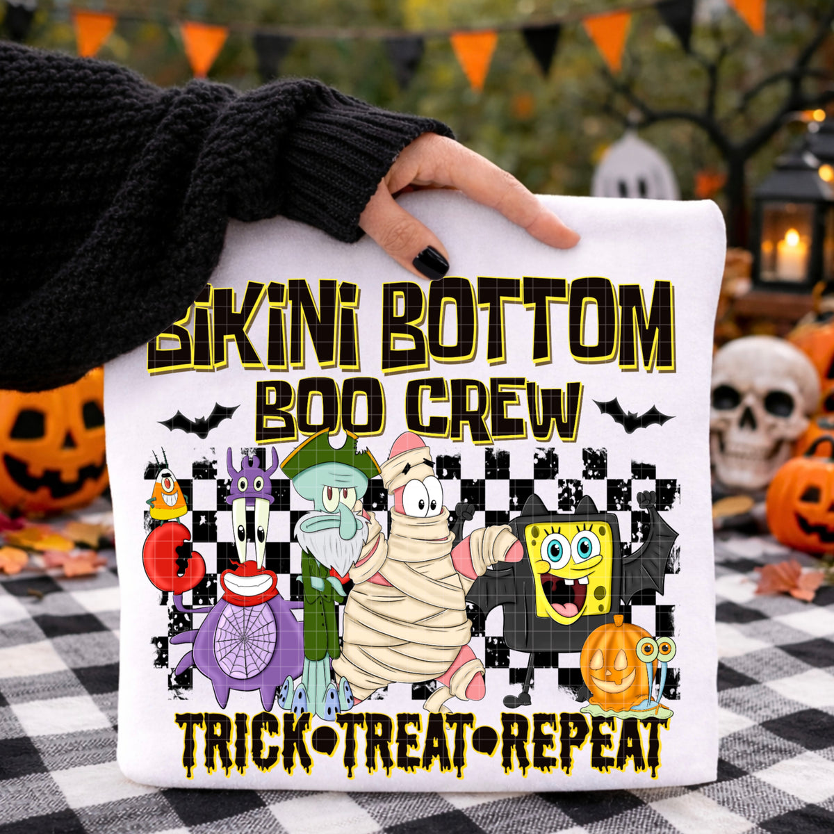 BB boo crew trick treat repeat (DD) DTF Transfer