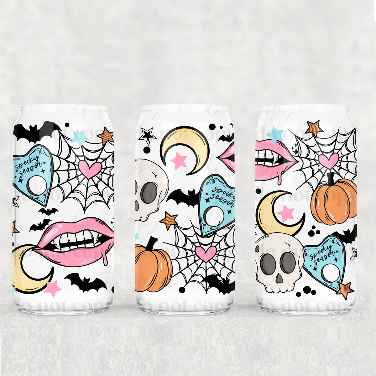 4712 colorful halloween collage (CSC) UV DTF WRAP