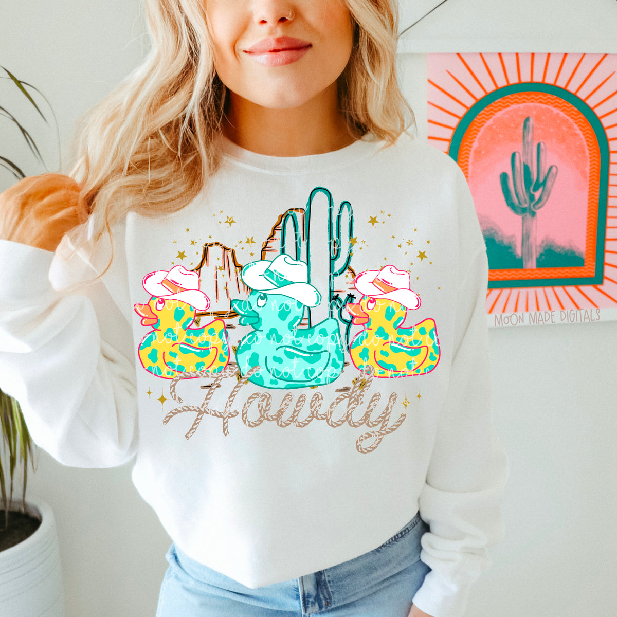 Howdy Rubber Ducks (Moonmade) DTF transfer