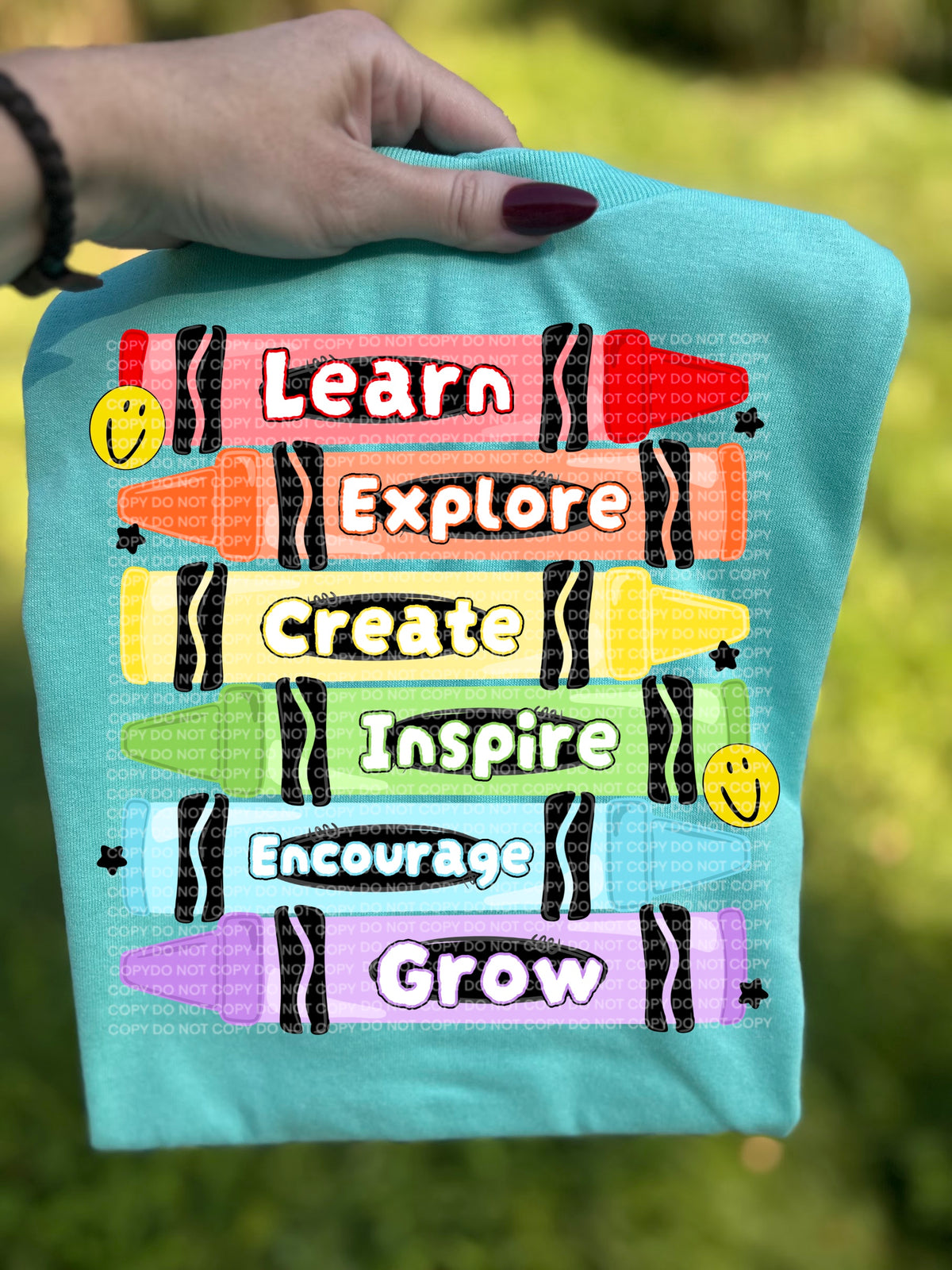 Learn explore create crayons (SCG) DTF Transfer
