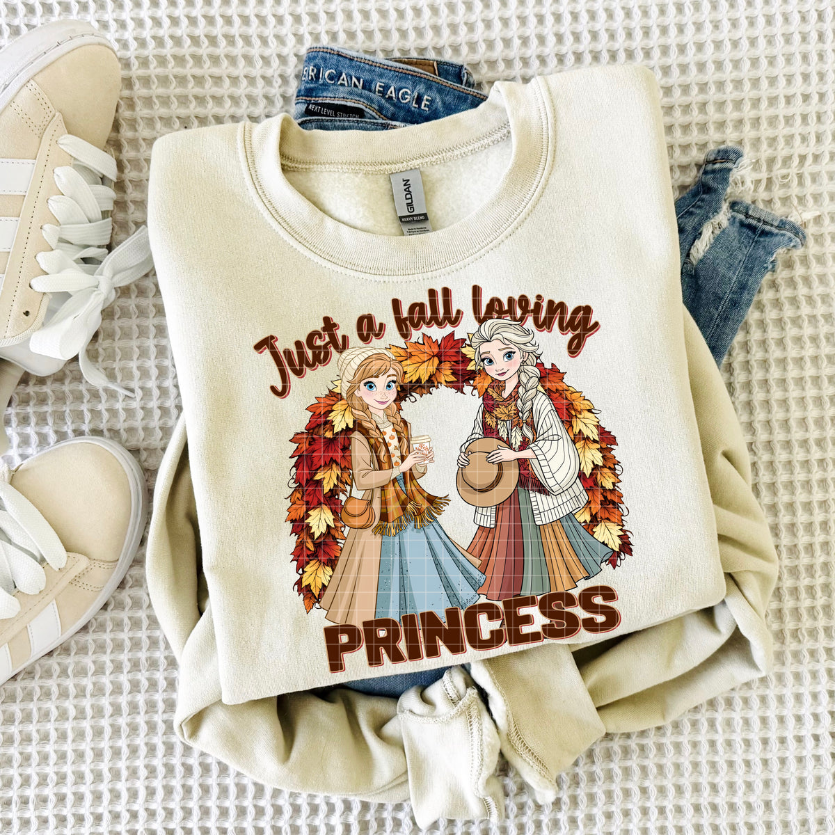 Just a fall loving princess DTF Transfer
