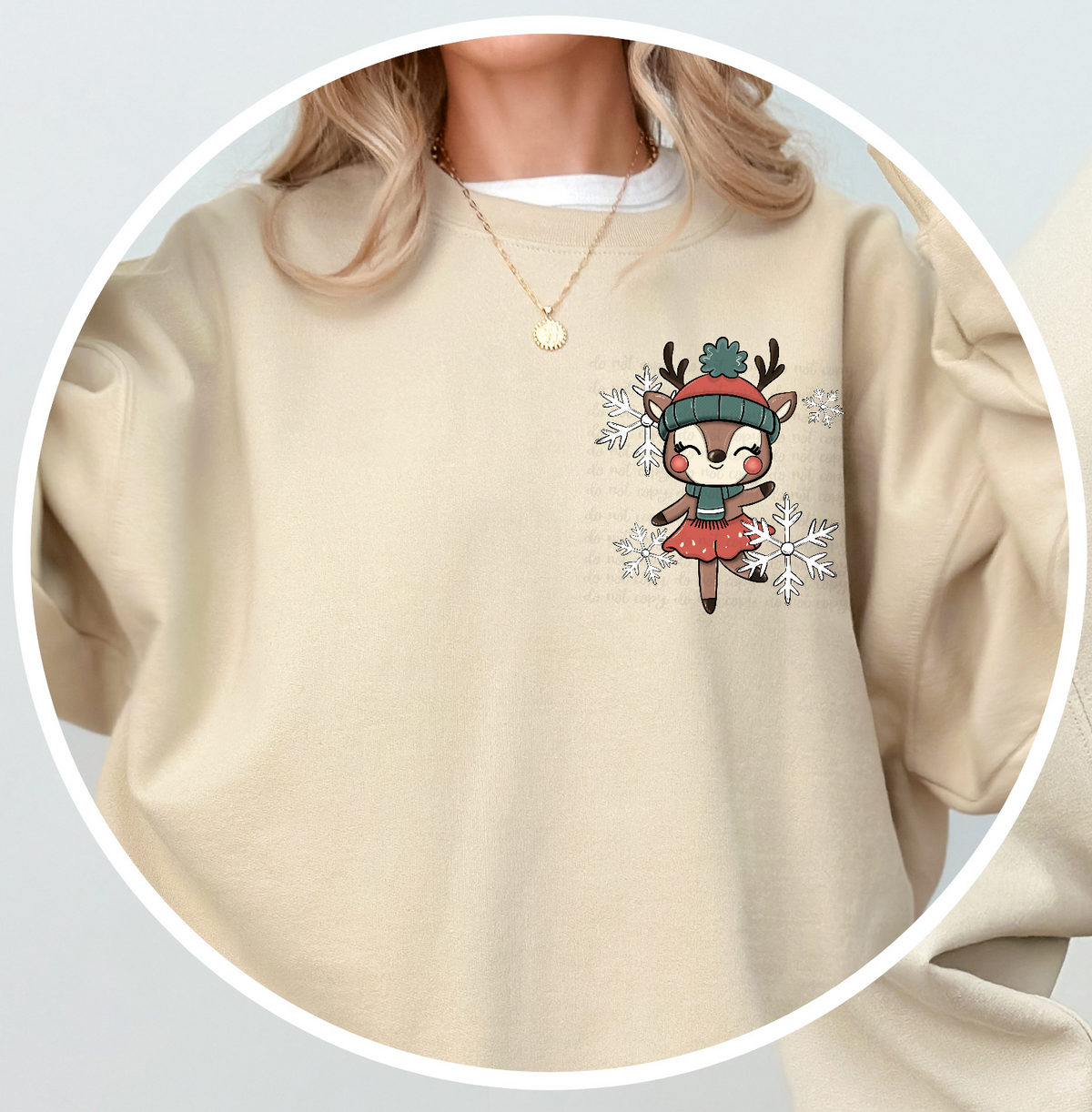 Dancing reindeer pocket 60821 DTF transfer