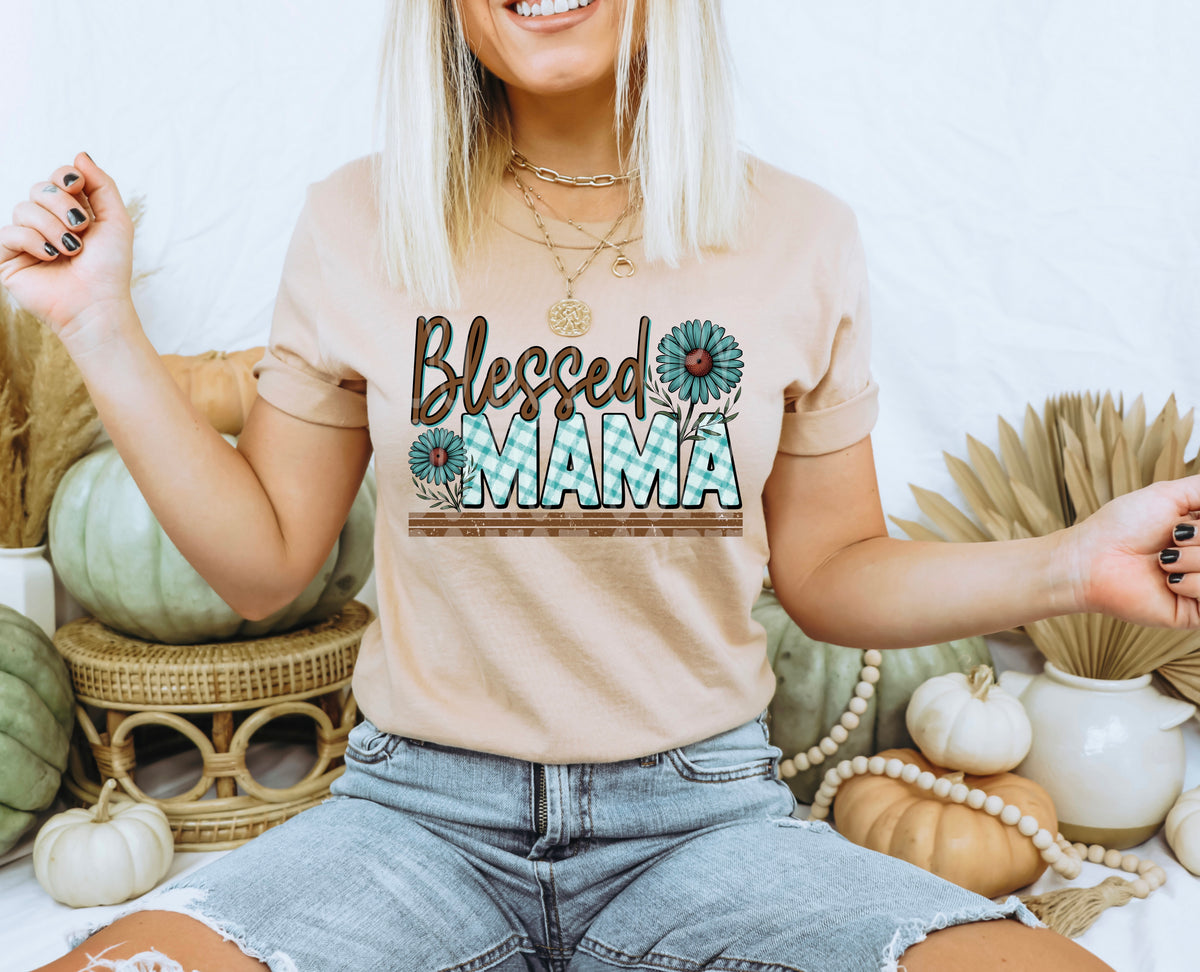 Blessed mama blue (DD) 109522 DTF transfer