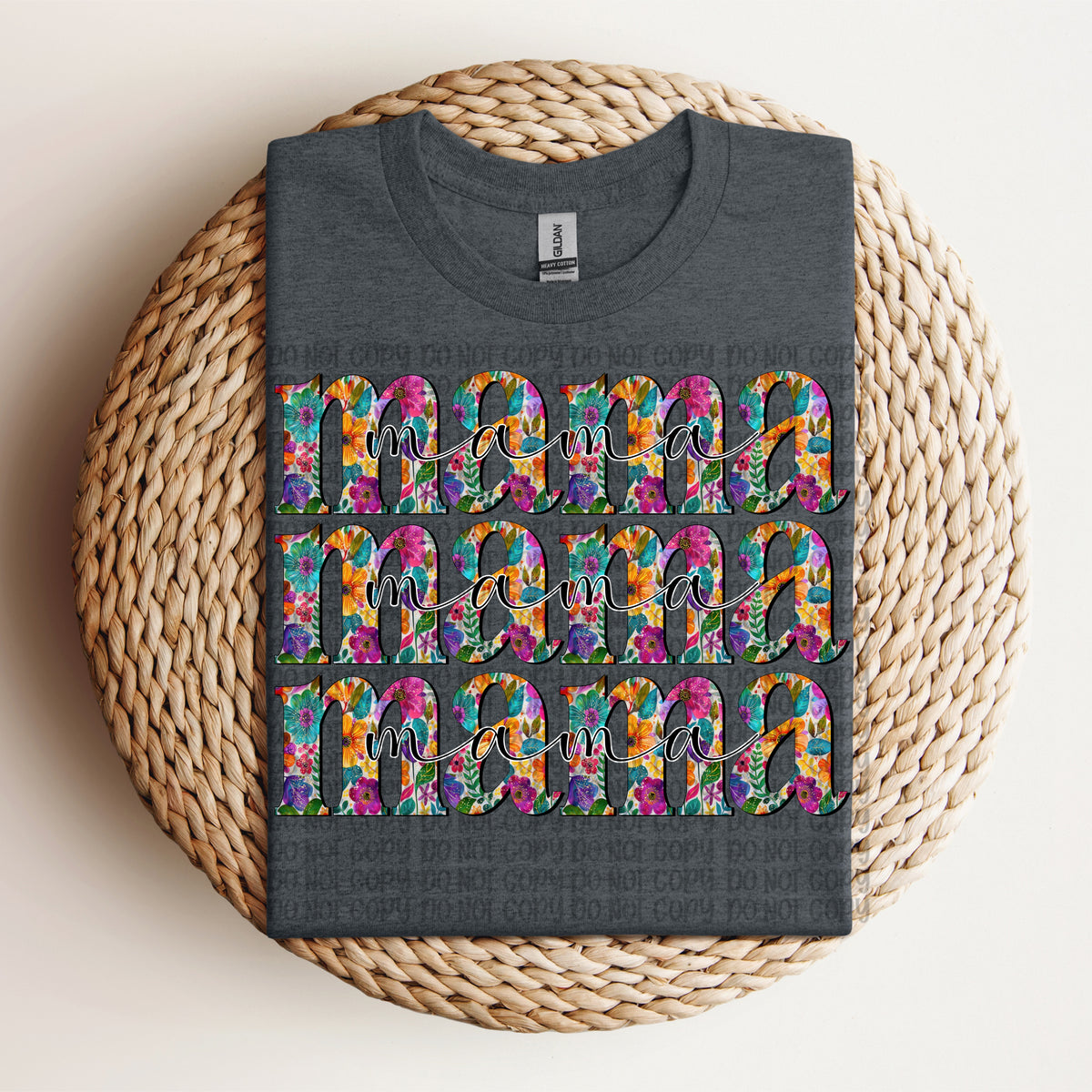 Mama Floral Stacked (VP) 102933 DTF transfer
