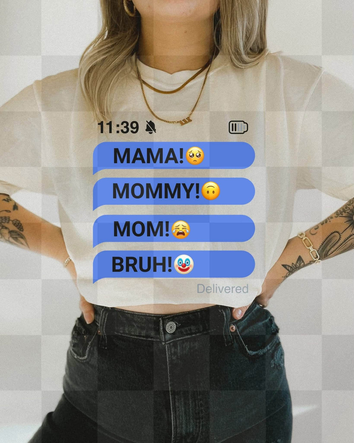 Mama mommy mom bruh text (Lyttle) DTF Transfer