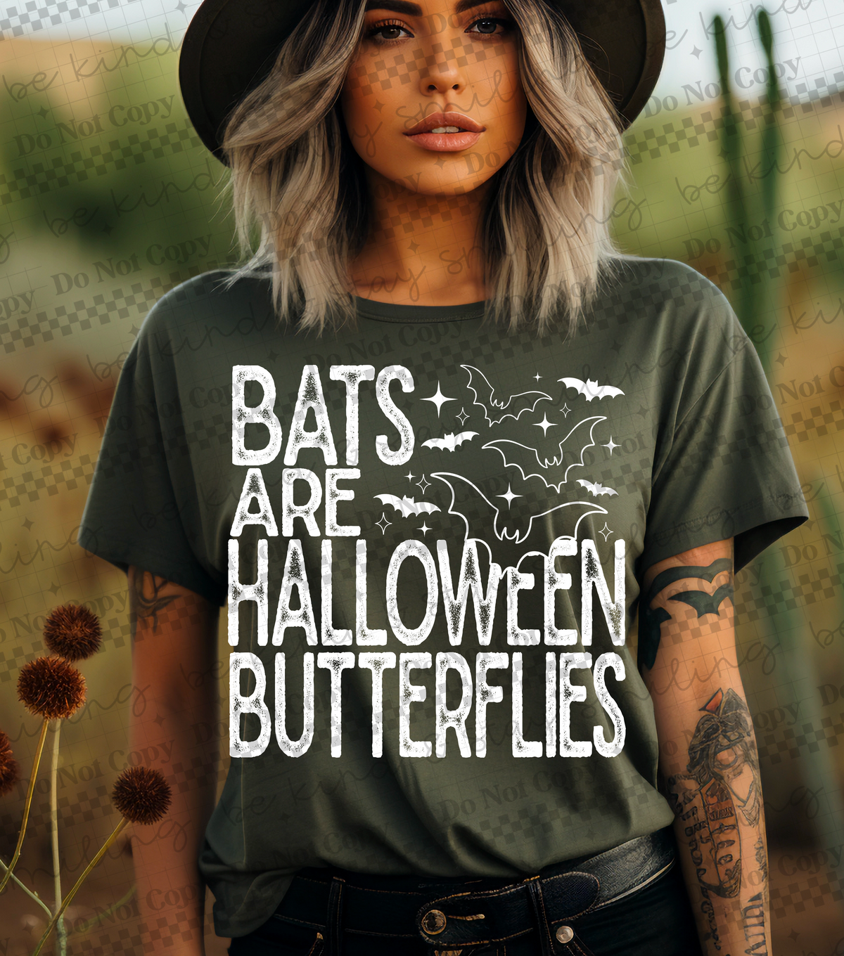 Bats are Halloween butterflies (CMLD) DTF Transfer