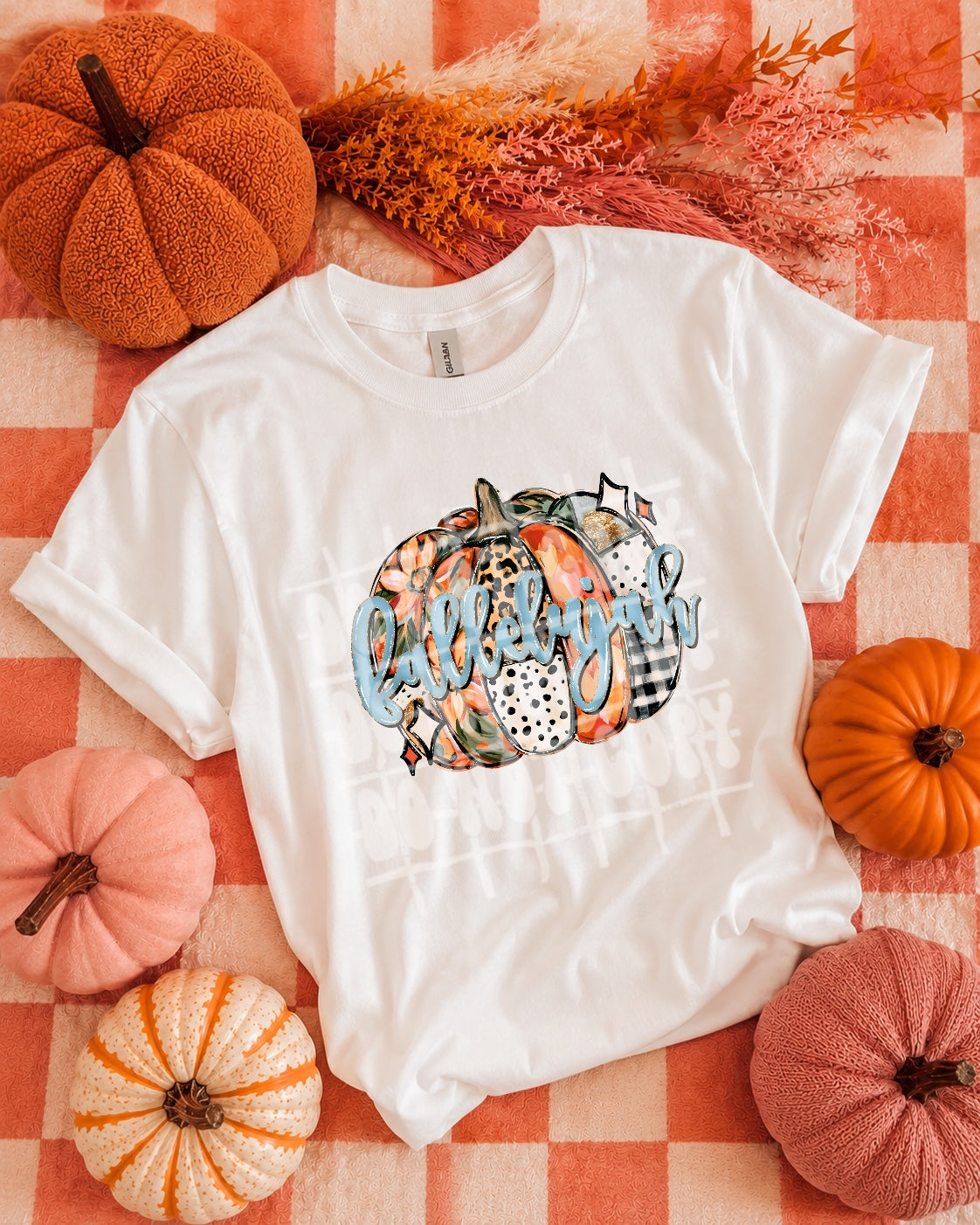Fallelujah patchwork pumpkin (PH) DTF Transfer